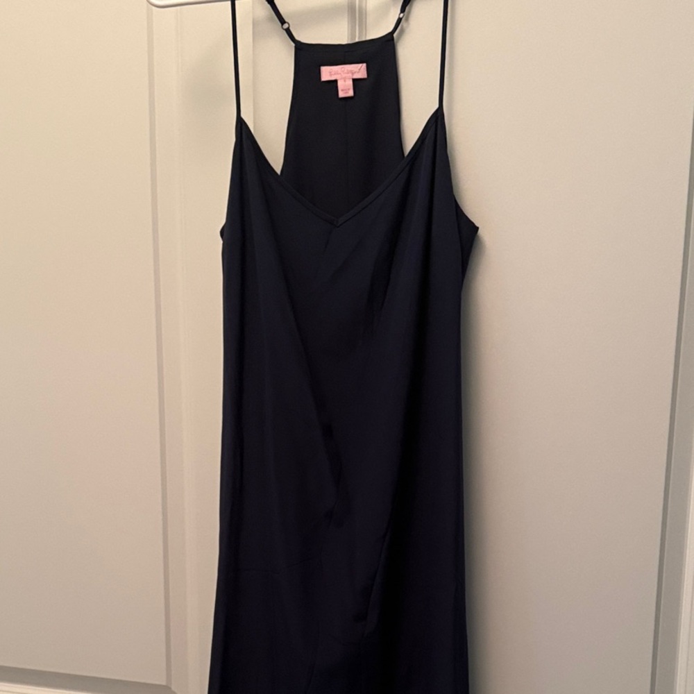 Lilly Pulitzer Navy Blue Silk Dress